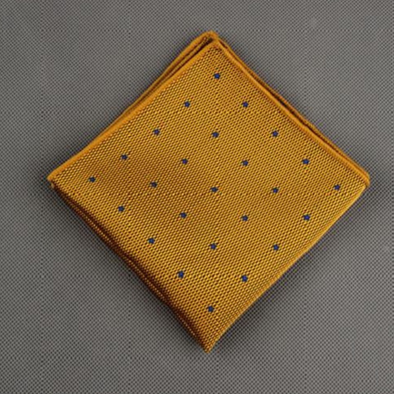 Khăn Tay Vuông 23 * 23CM Họa Tiết Chấm Bi / Kẻ Sọc Bằng Polyester Phong Cách Doanh Nhân Cho Nam