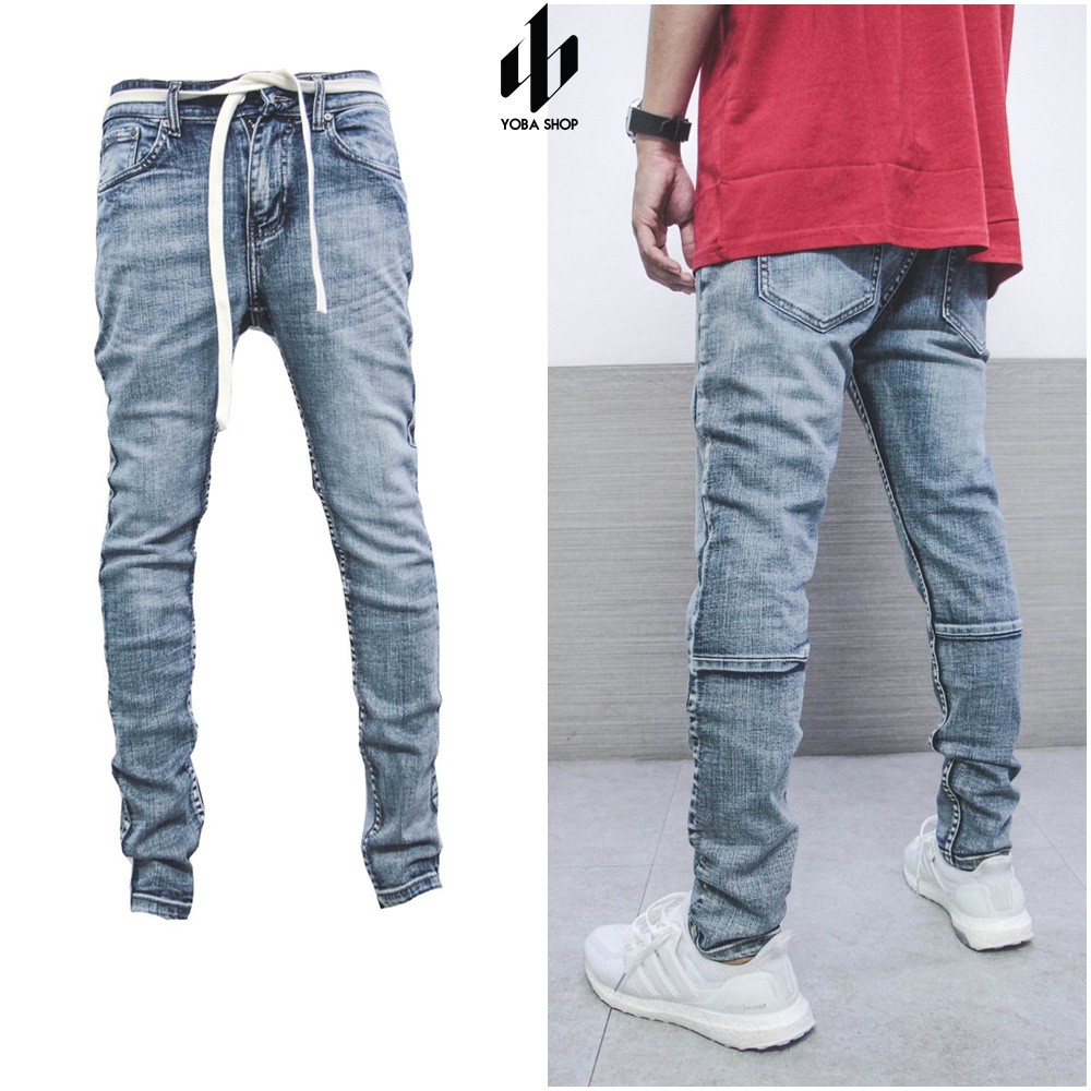 [ảnh thật 100%] QUẦN JEANS NAM XANH SKINNY XỊN ĐẸP ĐỦ DÂY NHÃN PACSUN