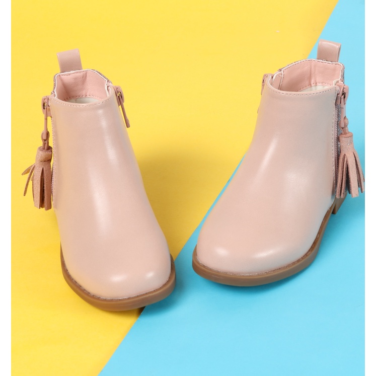 (26-30) giày bốt bé gái hãng BALABALA màu hồng kem 244242006366340