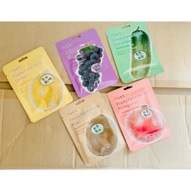 Mặt Nạ Hoa Qủa Rainbow Fruit Fảm Mask Pack-  Mặt nạ Jant Blanc - Mặt nạ Ekel