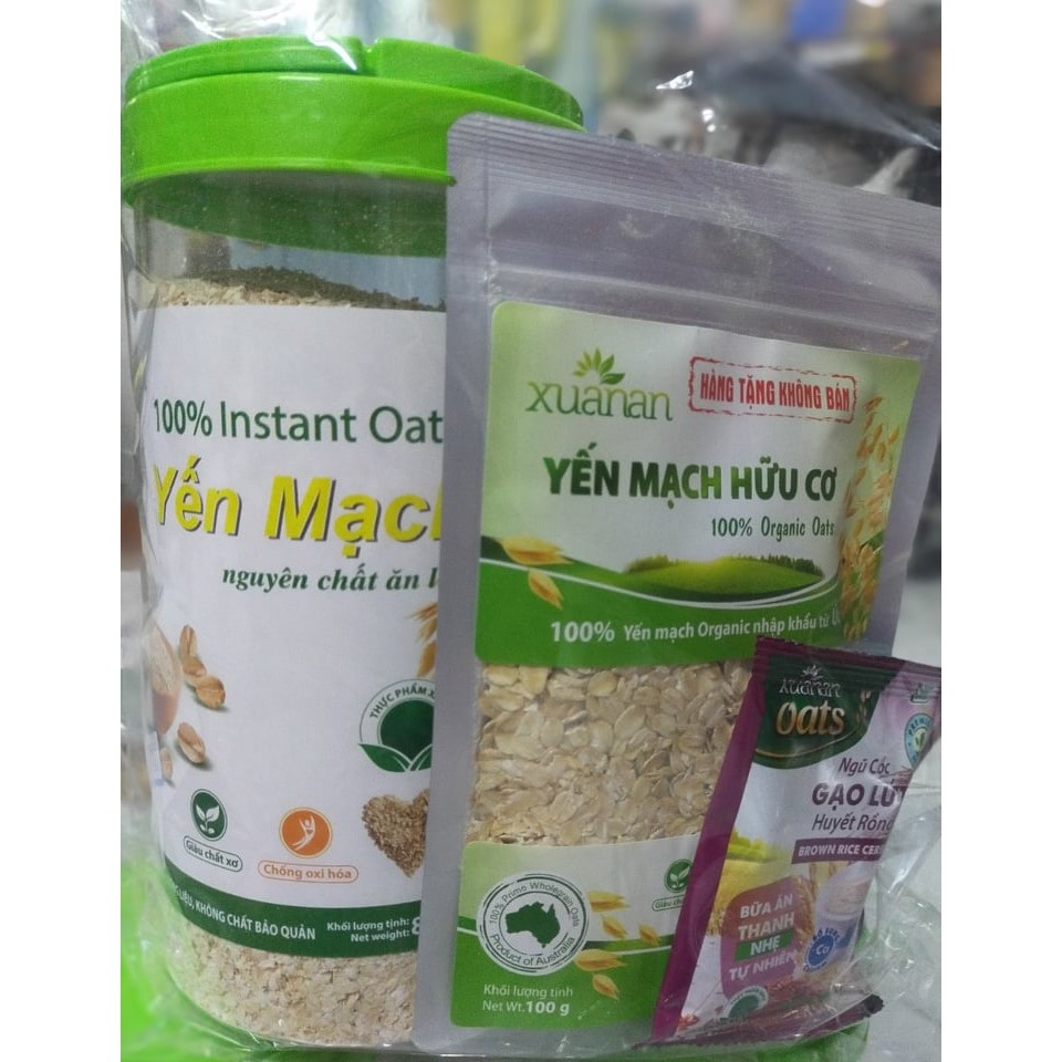 Yến Mạch Nguyên Chât Ăn Liền Xuân An 800gr(Tặng Gói Yến Mạch 180gr)