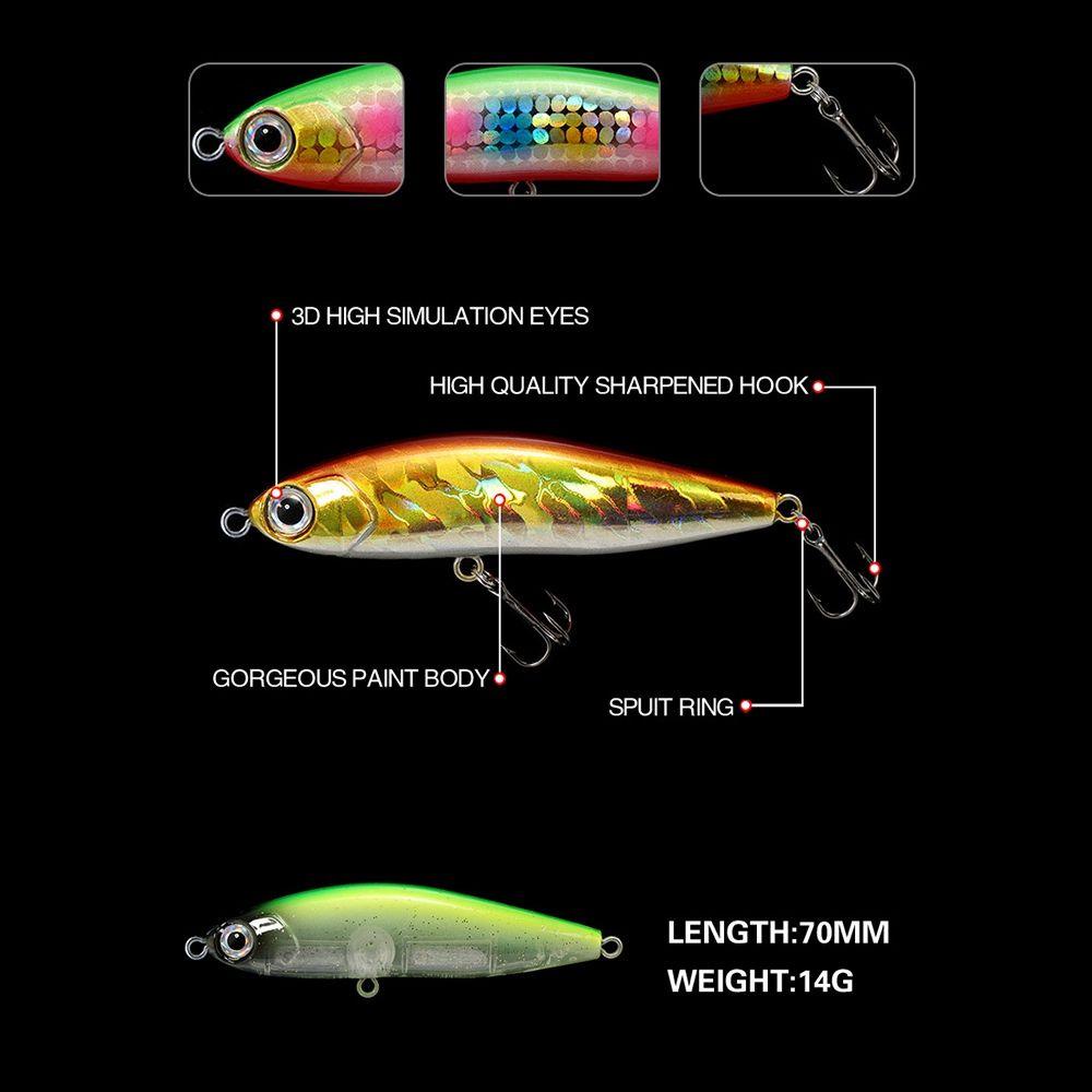 Mồi Câu Cá Giả 70mm 14g Nhiều Màu Sắc Tiện Dụng