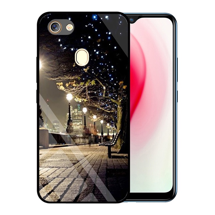 &quot;Ốp lưng Oppo F5 &quot; Mặt kính 3D sang trọng_Không Nhòe, Không Phai Hình ( Tim shop )