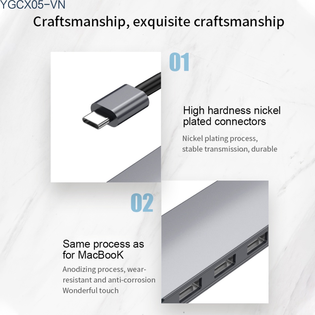 Đầu Đọc Thẻ Nhớ Sd / Tf Ethernet 3 Usb 3.0 6 Trong 1 Cho Macbook | BigBuy360 - bigbuy360.vn