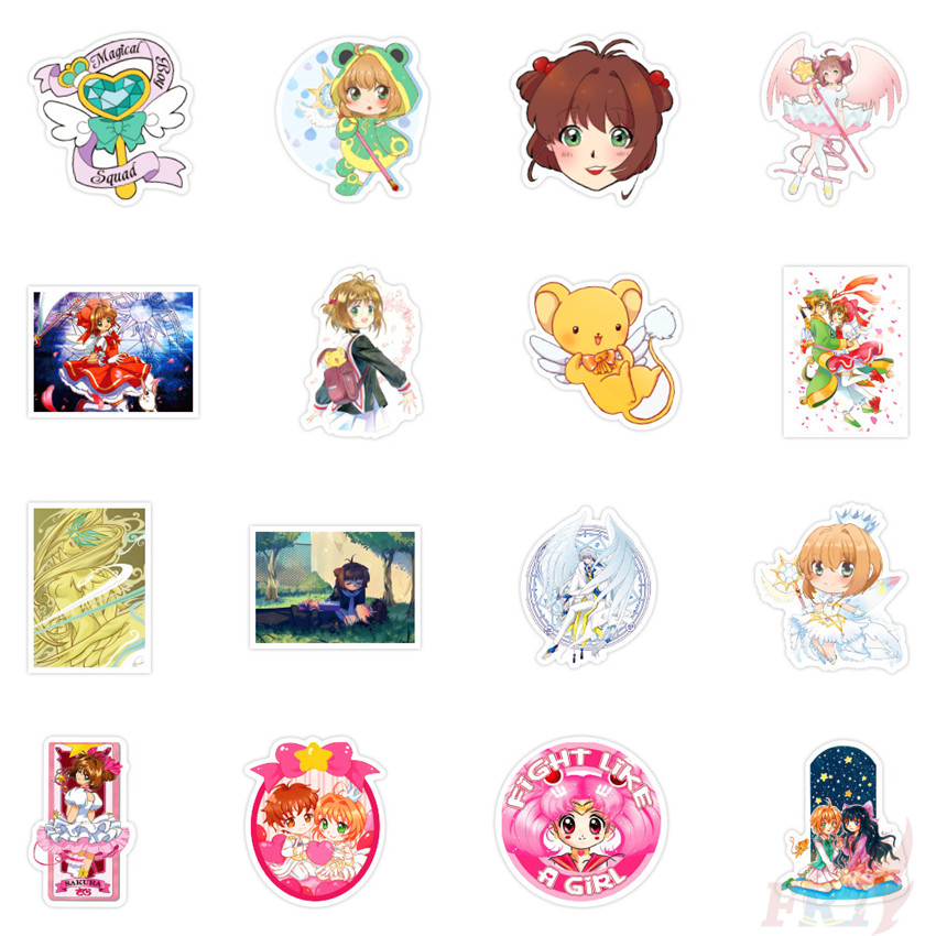 ❉ Card Captor SAKURA - Series 02 Anime Kinomoto Sakura LI SYAORAN CERBERUS Stickers ❉ 50Pcs/Set DIY Fashion Luggage Laptop Skateboard Decals Doodle Stickers