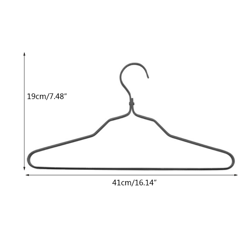 Set 10 Móc Phơi Quần Áo Bằng Hợp Kim Nhôm Không Biến Dạng Nặng Có Rãnh