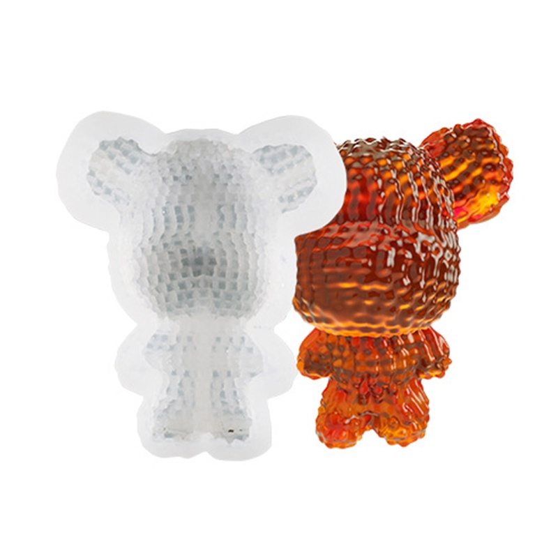 Khuôn Silicone Làm Đồ Trang Sức Hình Gấu Đáng Yêu DIY