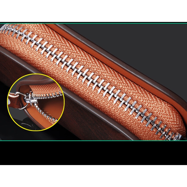 Ví Mini Dạng Hộp Đựng Chìa Khóa Xe Ô Tô Bằng Da Có Khóa Kéo Bảo Vệ Chống Trầy Xước