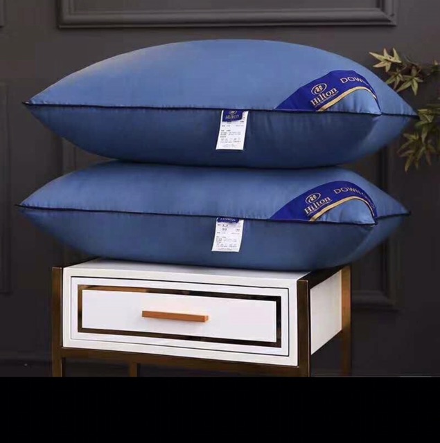 Sale giá rẻ_ 1 đoi gối hilton bông trắng cao cấp chuẩn 1.3 kg