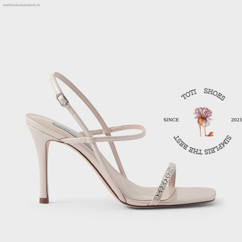 SANDAL CAO GÓT TOTIIE SHOES - GUỐC NỮ DÂY NGANG MẢNH - GIÀY THỜI TRANG HẬU CÀI KHÓA SAU - G2207530