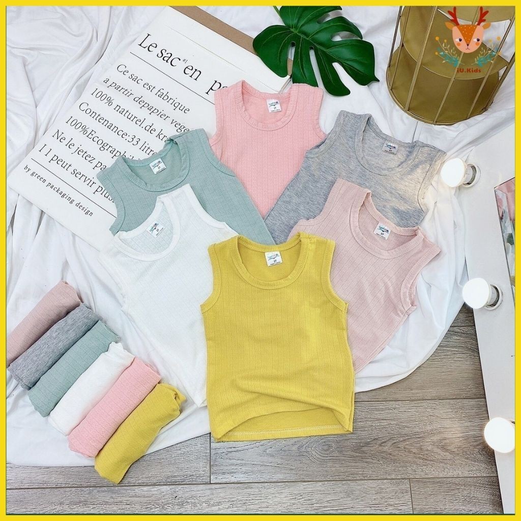 Quần áo trẻ em giá rẻ đồ bộ sát nách thun cotton thông hơi 4 chiều cho bé trai, bé gái từ 7 - 12kg