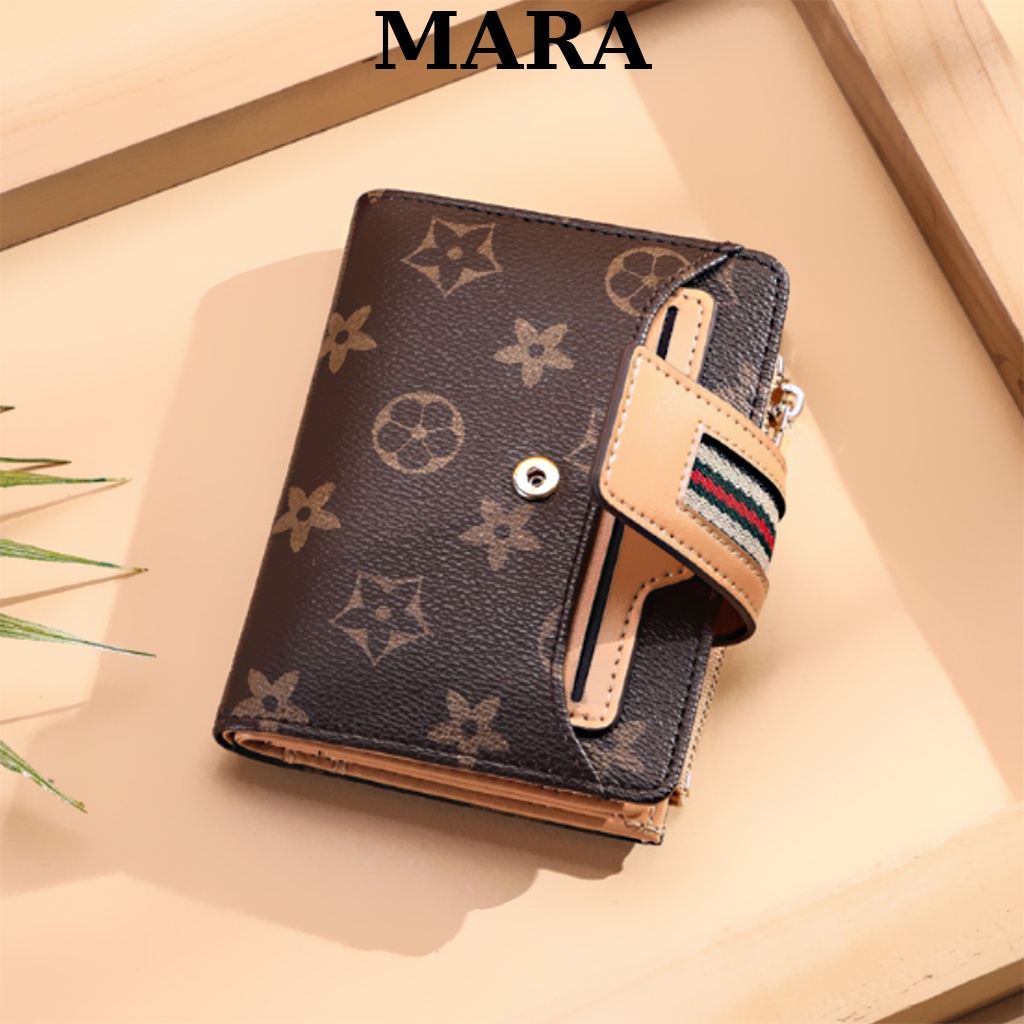 Ví nữ họa tiết phối viền màu Lanvera