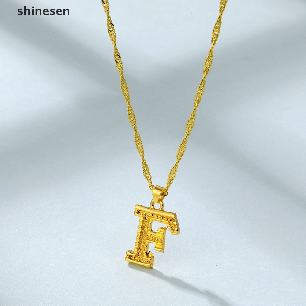 Shines 1 Vòng cổ Thép Không Gỉ Mặt Hình Chữ Cái Từ A-Z