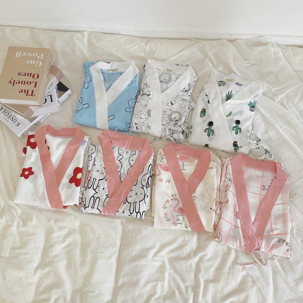 Bộ ngủ lụa, bộ pijama kimono cao cấp mặc nhà nhiều hình ullzang thời trang nữ FMStyle SaiGon  21DB08EP0801 | BigBuy360 - bigbuy360.vn