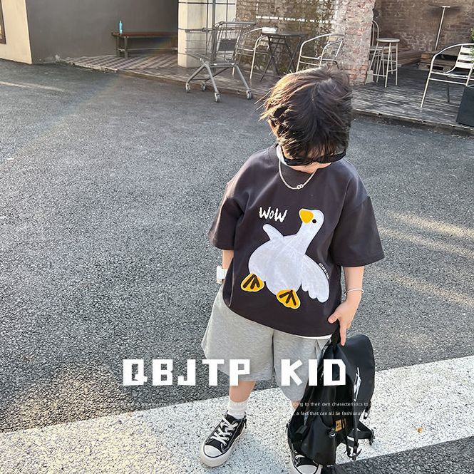 Bộ Đồ Thể Thao Áo Thun Tay Ngắn Phong Cách Thời Trang Hàn Quốc Nhật Bản Mới 2022 Dành Cho Bé Trai