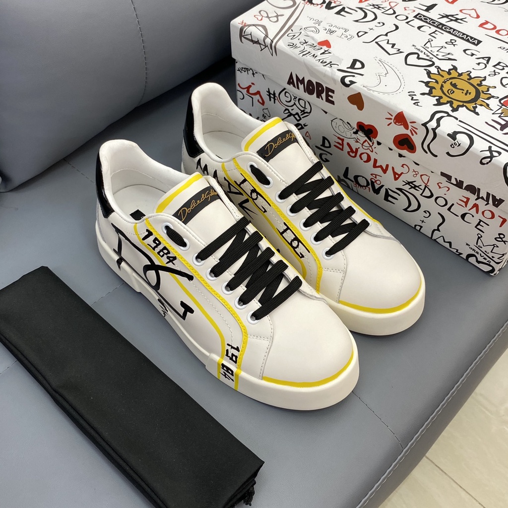 Giày sneaker da thật thời trang cao cấp Docle & Gabbana DG thiết kế cá tính, thu hút