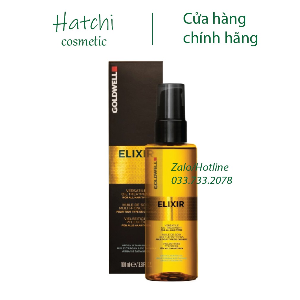 Tinh Dầu Bóng Dưỡng Tóc Đa Năng Goldwell Elixir Argan Oil 100ml