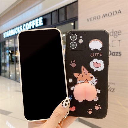 Ốp Lưng Iphone Cạnh Vuông 3D Hình Corgi Cực HOT 6/6plus/6s/6splus/7/7plus/8/8plus/x/xr/xs/11/12/pro/max/plus/promax