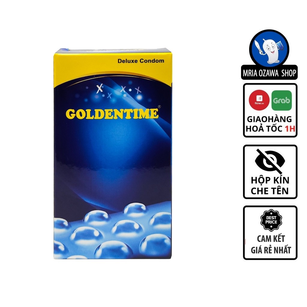 Bao Cao Su Siêu Mỏng Goldentime 0,02mm Tăng Khoái Cảm - Vẫn Đảm Bảo An Toàn Hộp 12 Chiếc