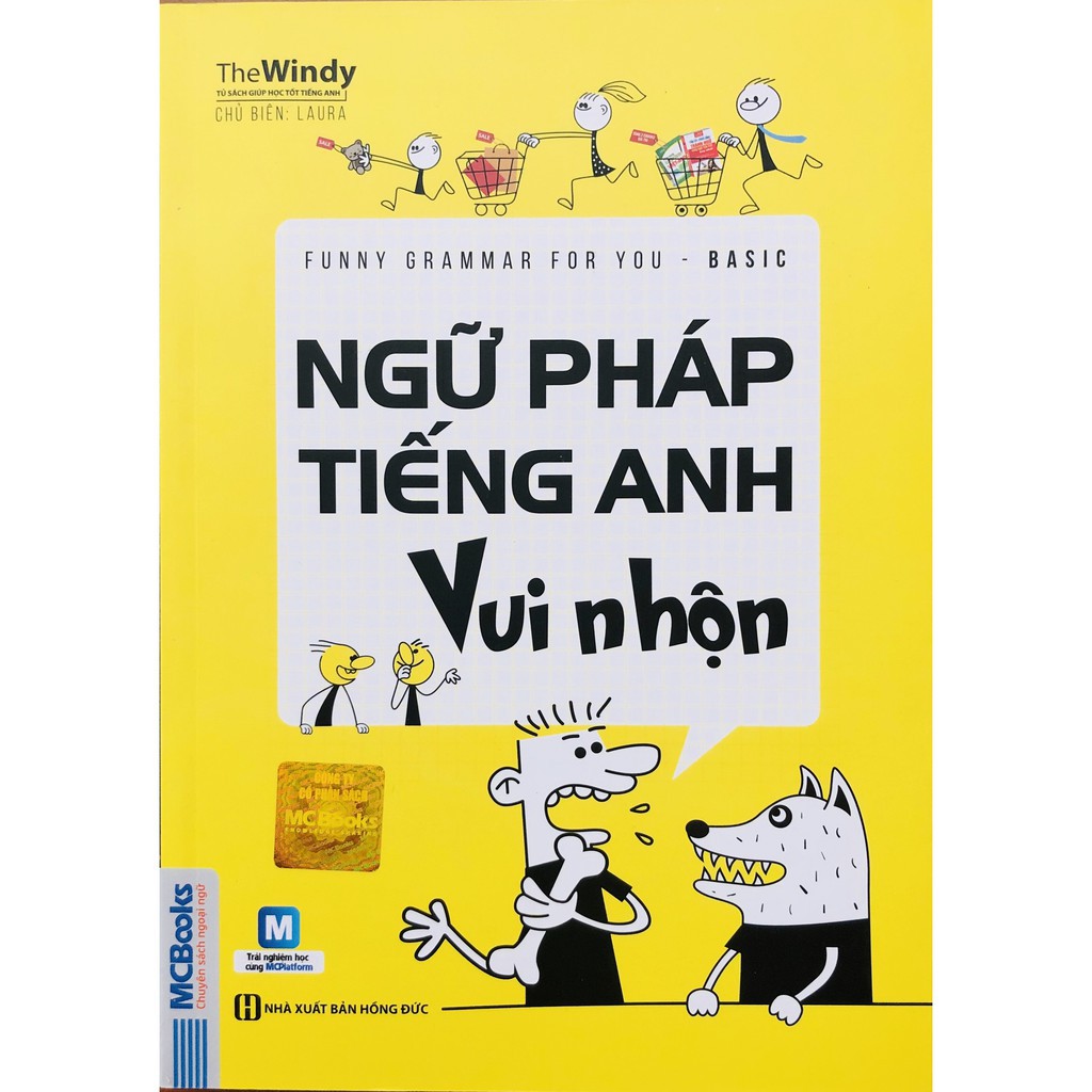 Sách -  Ngữ pháp tiếng Anh vui nhộn – Funny Grammar For You – Basic + tặng kèm bút hoạt hình