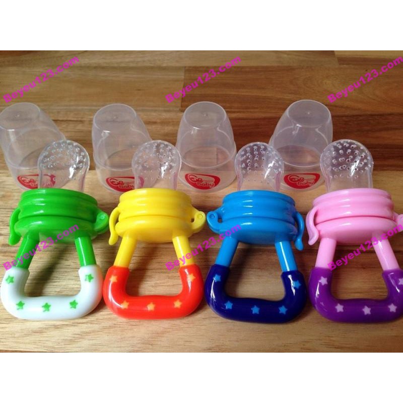 (Tặng kèm 1 ti nhai) Hộp Túi nhai silicone ăn dặm chống hóc cho bé GB Baby (Hàn Quốc) (Ko dây kẹp)