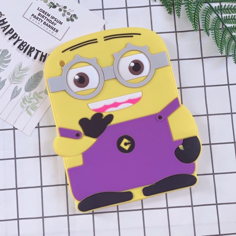 Vỏ Ốp iPad 2/3/4/5/Air 1 Silicon Dẻo Hình Minion Ngộ Nghĩnh