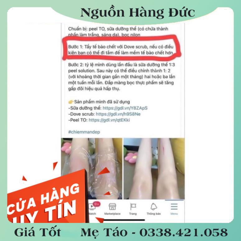 [auth] Tẩy da chết body DOVE nội địa Đức, Đủ Bill và Review [Hot]