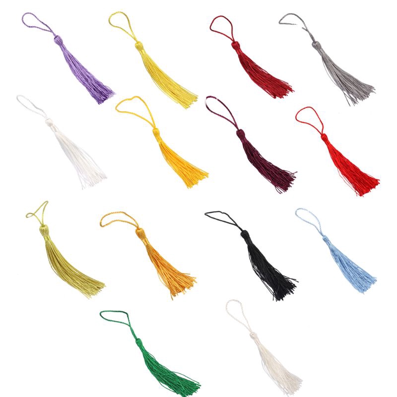 Chiến thắng♥ Dây Tua Rua Polyester Đính Hạt Có Vòng Treo Trang Trí Nhà Cửa