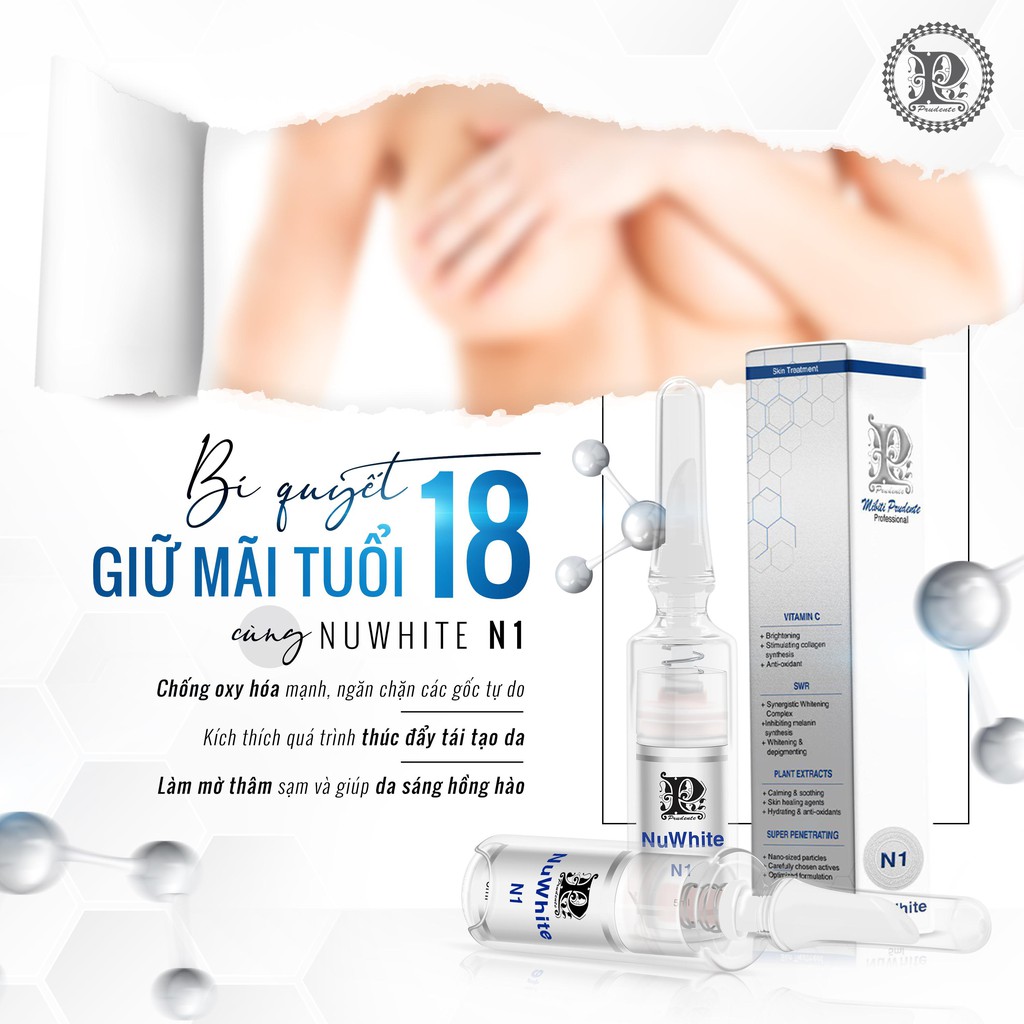 [SALE SỐC GIẢM 30% + MUA 2 TẶNG 1] Kem Làm Hồng Nhũ Hoa Mibiti Prudente Nuwhite N1 5ml CHÍNH HÃNG – Xuất xứ Hoa Kỳ