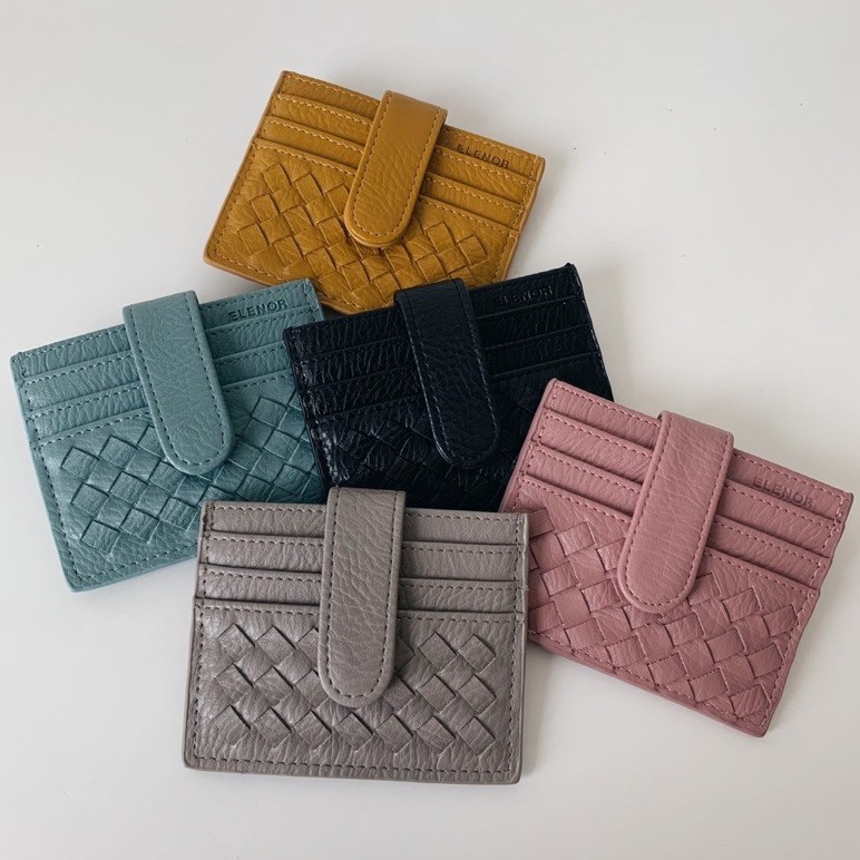 Ví đựng thẻ ELENOR Alani cardholder V1, đan thủ công lạ mắt