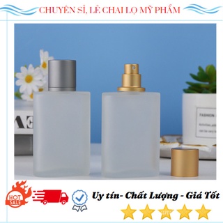 Chai chiết nước hoa thủy tinh thân mờ nắp xám 30ml