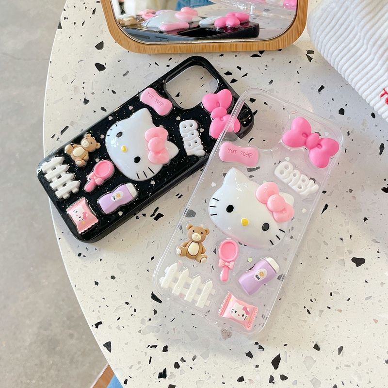 Ốp Điện Thoại Mềm Hình hello kitty Cho Iphone 12Pro xsmax iPhone13 11 7 8 6