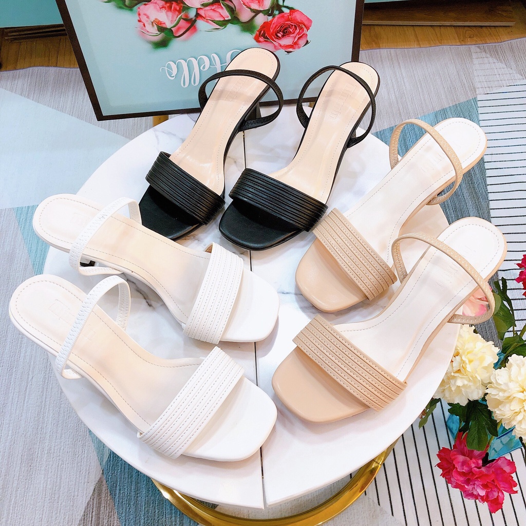 [FREESHIP EXTRA] Sandal Dây xếp nhỏ xinh, có chun sau tiện lợi, thoải mái - Giày Bánh Bèo mã Sandal Day6