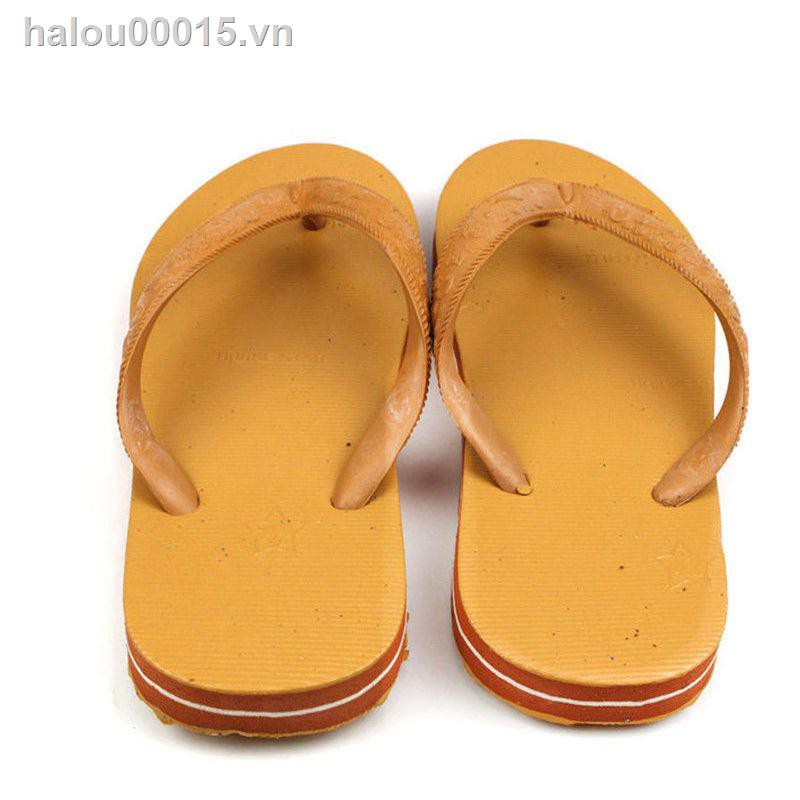 ✿Ready stock✿  Thai Xingma flip flops rubber sole wear-resistant, non-slip deodorant men s trendy Thailand Vietnam beach slippers