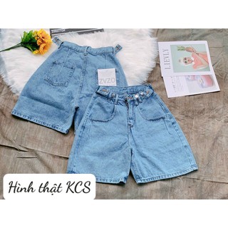 🔅Quần Jeans Ngố Nữ Đai Nút