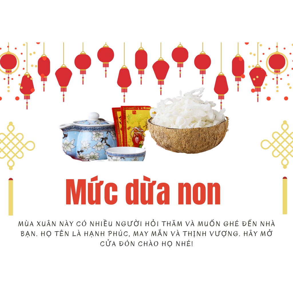 [TẾT 2021] Mứt dừa non 500gr - Loại 1 - Mứt dừa truyền thống