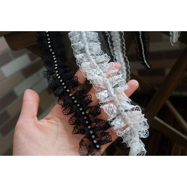 Vải Ren organza Không Co Giãn 2-4cm Dùng Làm Đồ Thủ Công