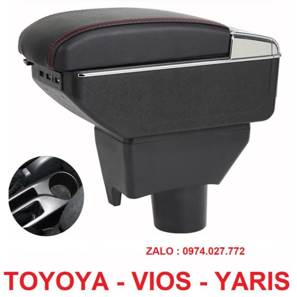 Hộp tỳ tay vios, yaris tích hợp cổng USB đời xe 2014-2019 - BẢO HÀNH 12 THÁNG