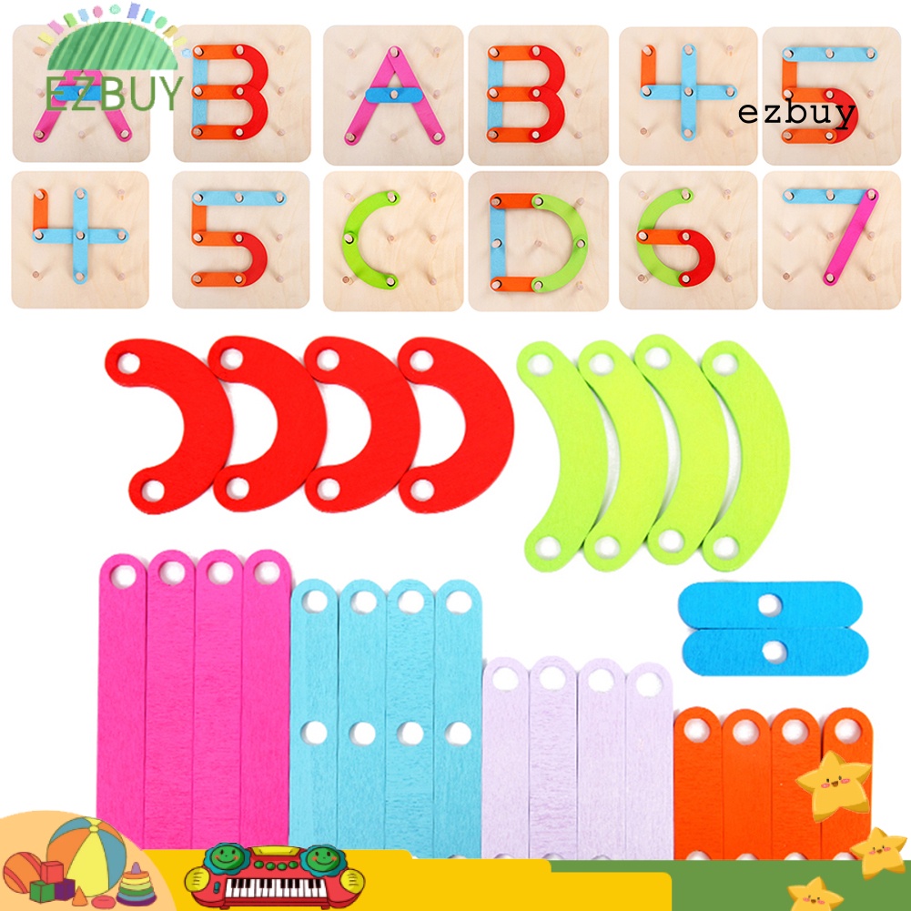 Bộ Đồ Chơi Xếp Hình Chữ Cái Và Số Bằng Gỗ Giáo Dục Sớm Cho Bé