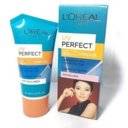 Kem chống nắng L’Oreal UV Perfect Aqua Essence 60ml, ngăn ngừa đen sạm, vết thâm nám, đốm nâu, lão hóa da