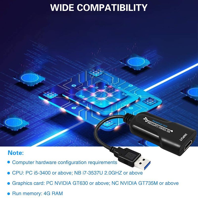 Bộ Thiết Bị Thu Tín Hiệu Video Hdmi Sang Usb 3.0 / Usbc 1080p 60fps | BigBuy360 - bigbuy360.vn