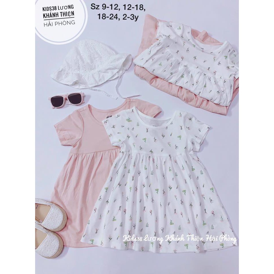 Set 2 váy hồng hoa HM H&amp;M _hàng chính hãng Mỹ