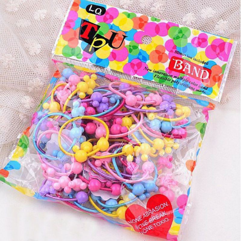 SET 50 CÁI | CHUN BUỘC TÓC CHO BÉ MIX NHIỀU MÀU | VIDEO THẬT | KISS PLAZA