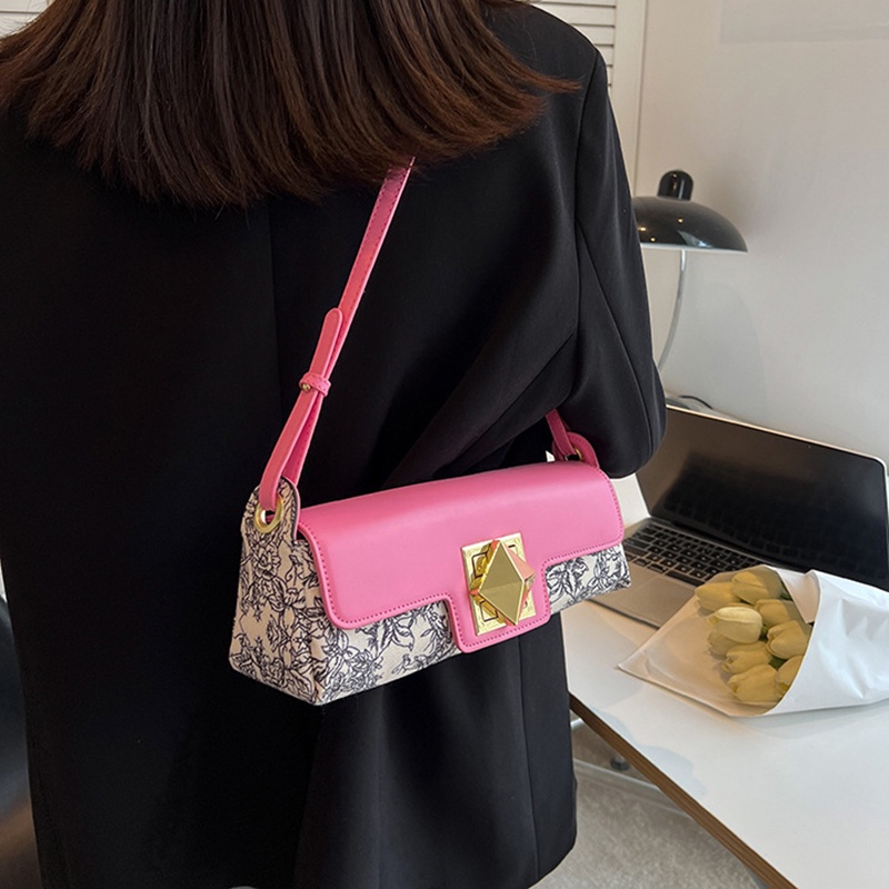 Ielgy Túi Đeo Một Bên Vai Phối Màu Tương Phản Phổ Biến Cho Nữ