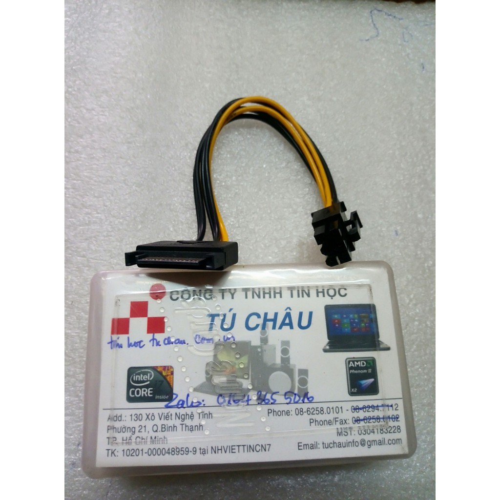 Cáp nguồn chuyển từ SATA ra 6 Pin dành VGA - Card màn hình