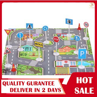 Bộ đồ chơi biển báo giao thông bằng nhựa cho bé