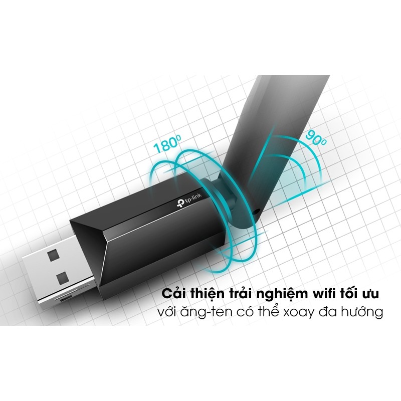 Usb Thu Sóng Wifi TP-LINK AC600 Archer T2U Plus, AC1300 T3U Plus - Băng Tần Kép - Card Mạng Không Dây