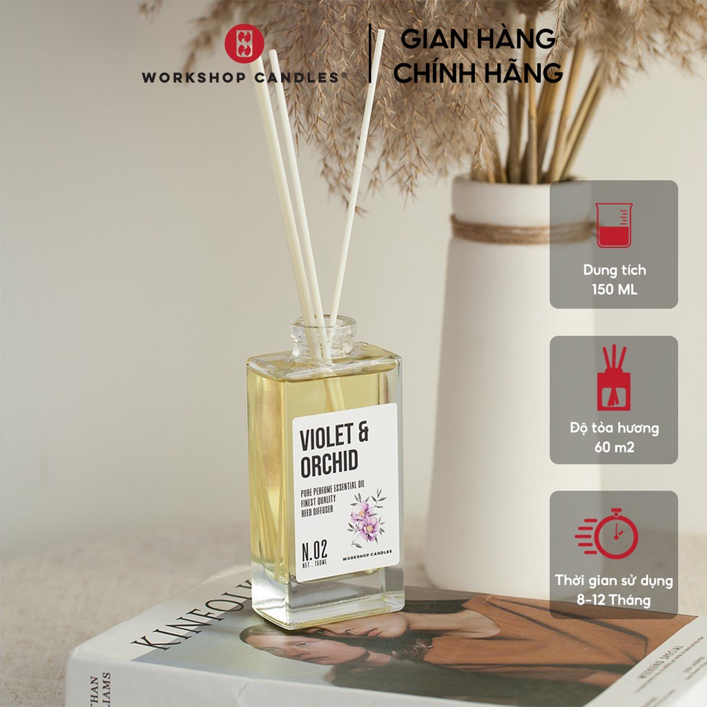 Tinh dầu Violet Orchid Workshop Candles H&H Home 150ml