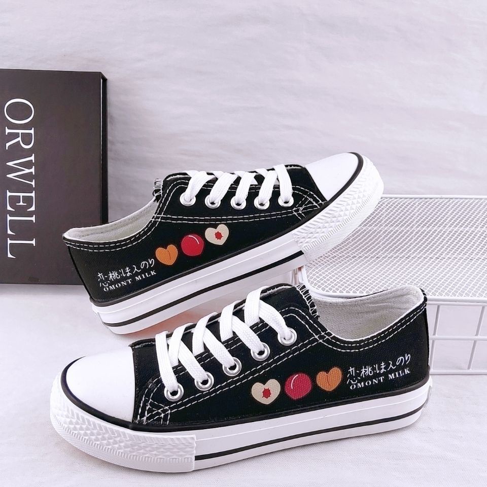 Giày Canvas Họa Tiết Hoạt Hình Phong Cách Hàn Quốc Mới Dành Cho Học Sinh Tiểu Học