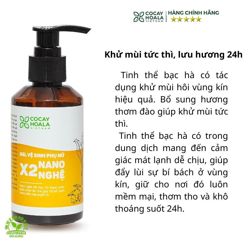 Dung Dịch Vệ Sinh Phụ Nữ Cocayhoala Hồng Mịn Se Khít Hết Ngứa Loại Bỏ Mùi Hôi Gel X2 Nano Nghệ Cỏ Cây Hoa Lá 150 ml